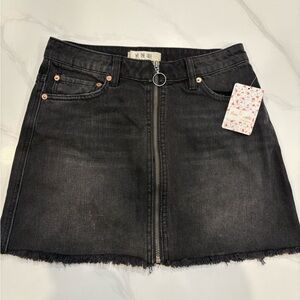 Free People black Mini Skirt